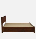 Elmwood Premium Classic Solid Wood Natural Finish Hydraulic Storage Bed - Image 5