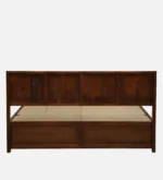 Elmwood Premium Classic Solid Wood Natural Finish Hydraulic Storage Bed - Image 8