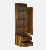 Greenfield Natural Finish Handcrafted Wooden Dressing Cabinet With Drawers - Image 7
