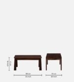 Greenhaven Premium Natural Finish Wooden Coffee Table With Open Storage Shelf - Image 3