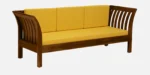 Kingsbridge Premium Traditional Three Seater Sofa With Handcrafted Wooden Armrests - Image 4