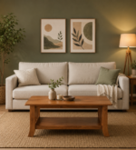 Maplecrest Contemporary Crafted Natural Finish Wooden Coffee Table With Storage