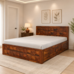 Oakshire Classic Heritage Inspired Solid Wood Hydraulic Lift Storage Bed