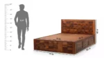 Oakshire Classic Heritage Inspired Solid Wood Hydraulic Lift Storage Bed - Image 3
