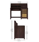 Rivermill Contemporary Crafted Wooden Study Desk With Drawers - Image 3