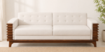 Royalhaven Elegant Handcrafted Three Seater Sofa With Comfortable Deep Cushioned Seating