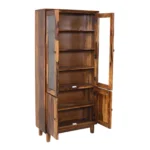 Timbercrest Traditional Handcrafted Natural Wood Crockery Cabinet - Image 6