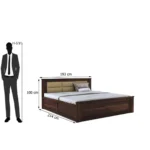 Willowcrest Premium Natural Finish Handcrafted Wooden Storage Bed - Image 3