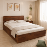 Woodhaven Contemporary Natural Finish Premium Wooden Storage Platform Bed