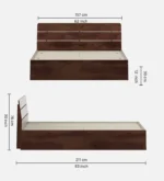 Woodhaven Contemporary Natural Finish Premium Wooden Storage Platform Bed - Image 3