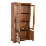 Woodhaven Contemporary Premium Solid Wood Crockery Display Storage Cabinet - Image 5