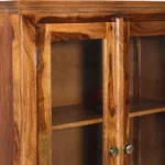 Woodhaven Contemporary Premium Solid Wood Crockery Display Storage Cabinet - Image 6
